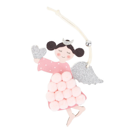 Colgante navideño de madera muñeca angel Colgante navideño de madera muñeca angel