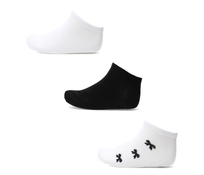 Medias Miss Carol trainer pack x3 Blanco - Negro