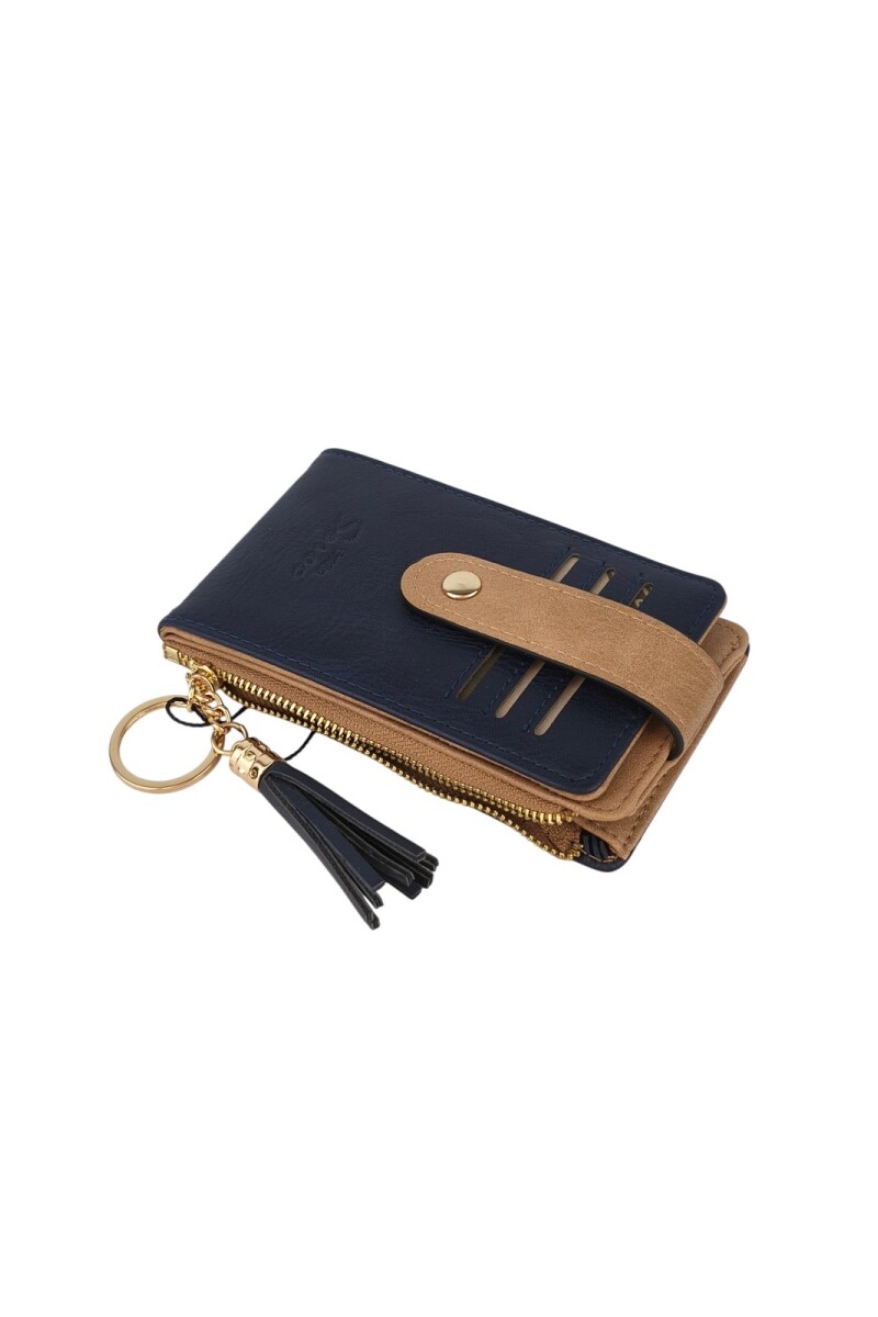 Tarjetero monedero Azul