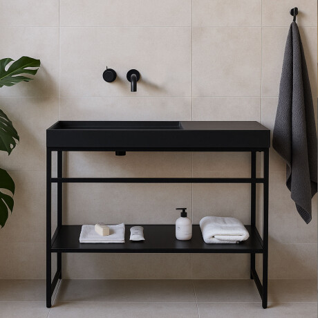 MUEBLE BRONZINO NEGRO MATE 100.2X45.4X77CM GAMAS DE NEGRO