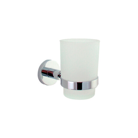 Porta Vaso Cromado Con Vaso Aqualia 000