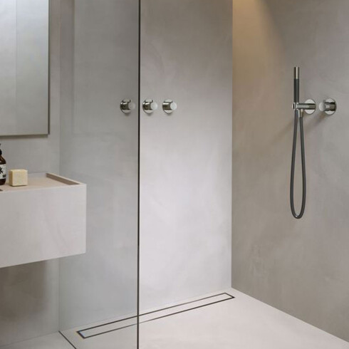 Desague Lineal Para Insertar Baldosa De 80Cm Salida Horiz 50Mm Acero Inoxidable 000