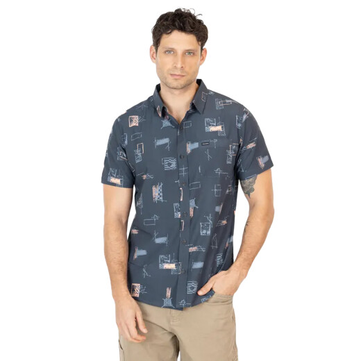 Camisa Volcom Acid Jazz Stoney - Azul Camisa Volcom Acid Jazz Stoney - Azul