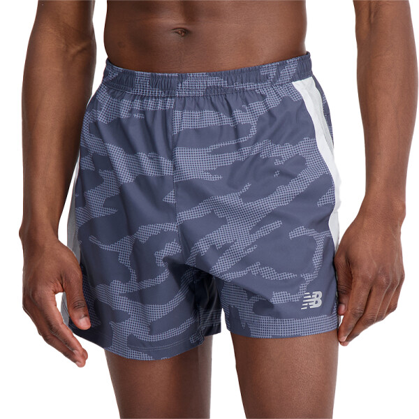 Short New Balance Printed Accelerate 5 Inch Gris