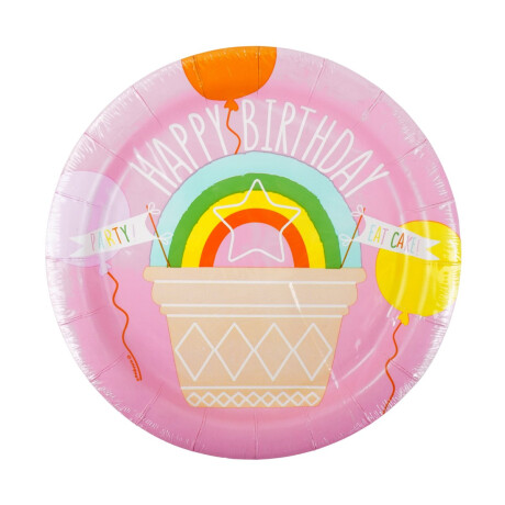 Plato descartable de papel 8 unidades Plato descartable de papel 8 unidades