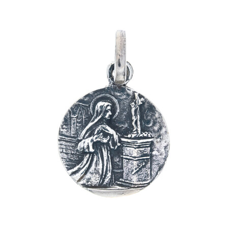 Medalla religiosa de plata 925, SANTA RITA. Medalla religiosa de plata 925, SANTA RITA.