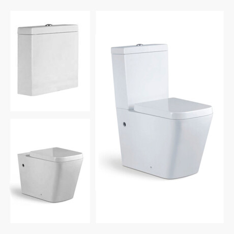 Juego De Inodoro, Tapa Cierre Suave Y Mochila, Linea Hazen, Aqualia 000