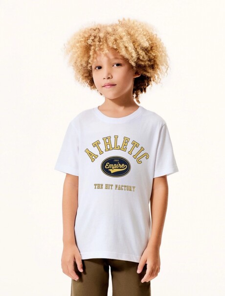 CAMISETA INFANTIL CON ESTAMPA BLANCO