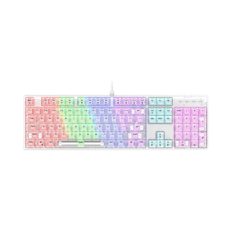 Teclado mecánico L1000 transparente con luces RGB con cable Teclado mecánico L1000 transparente con luces RGB con cable
