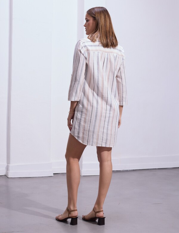 Vestido Algodon BEIGE/MULTI