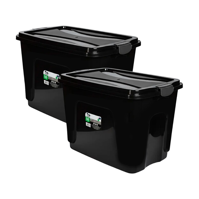 Caja organizadora 80 lts Alta NEGRO