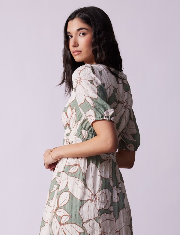 Vestido Flores VERDE/MULTI