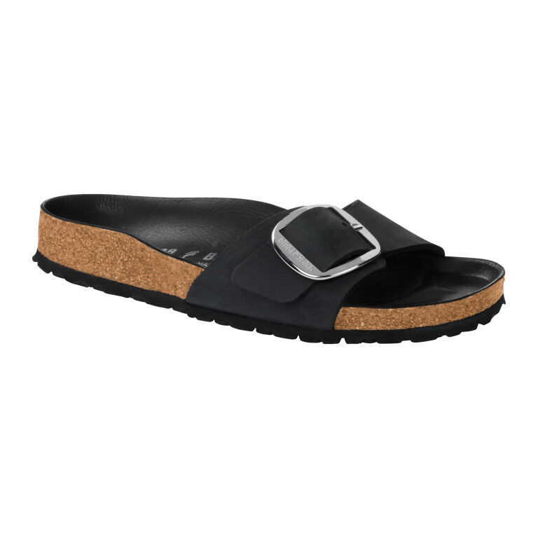 Sandalia Madrid Big Buckle Oiled Leather - Estrecho Negro