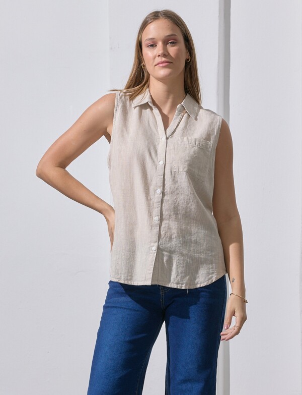 Camisa Lino BEIGE