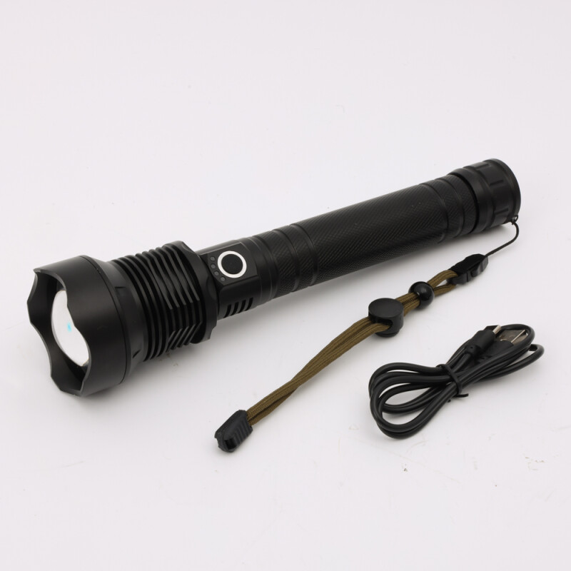 Linterna grande de aluminio con zoom carga USB Linterna grande de aluminio con zoom carga USB