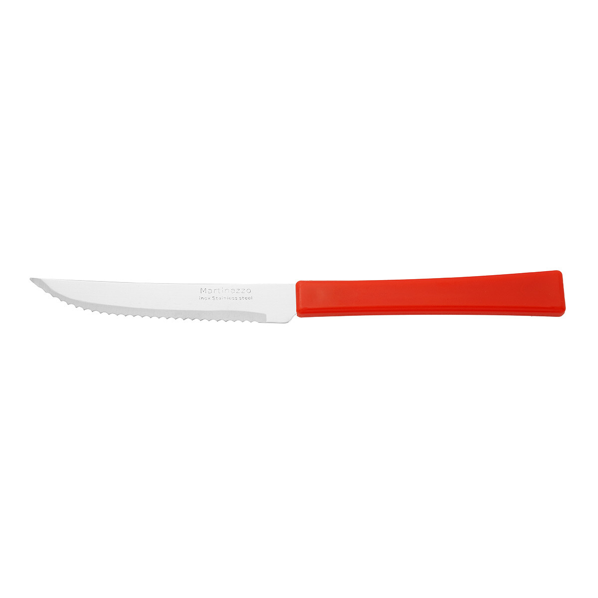 Cuchillo de sierra con mango de plastico rojo Martinazzo 