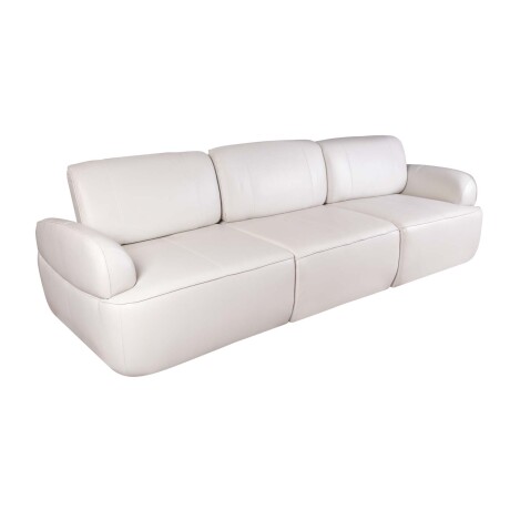 SOFA 4 CUERPOS CUERO-100-NATURAL NATURAL-BEIGE IRON MARFIL