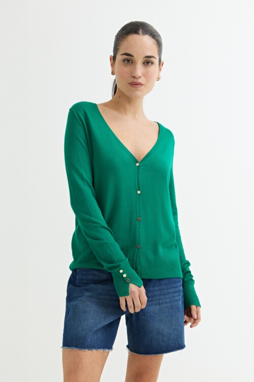 Cardigan básico VERDE