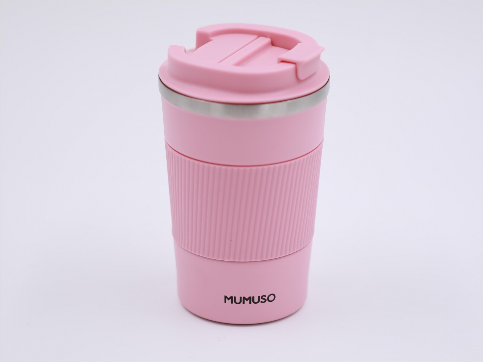 VASO DE CAFÉ AISLADO PORTÁTIL (ROSA/380 ML) 
