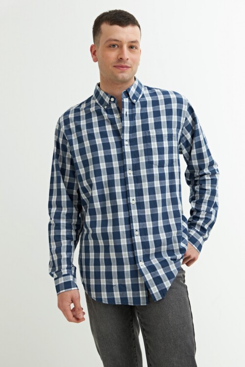 Camisa a cuadros BLANCO