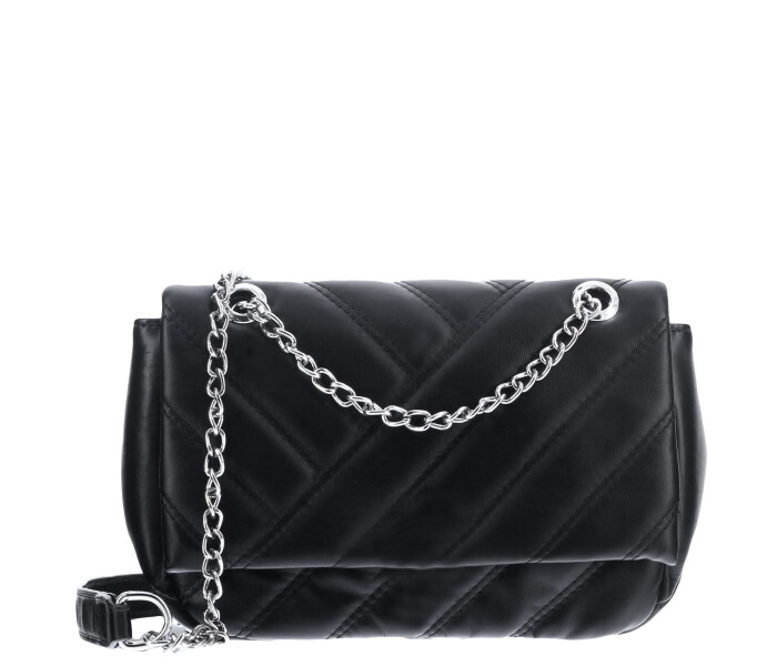 Cartera Miss Carol NINA capitoneada con cadena Negro