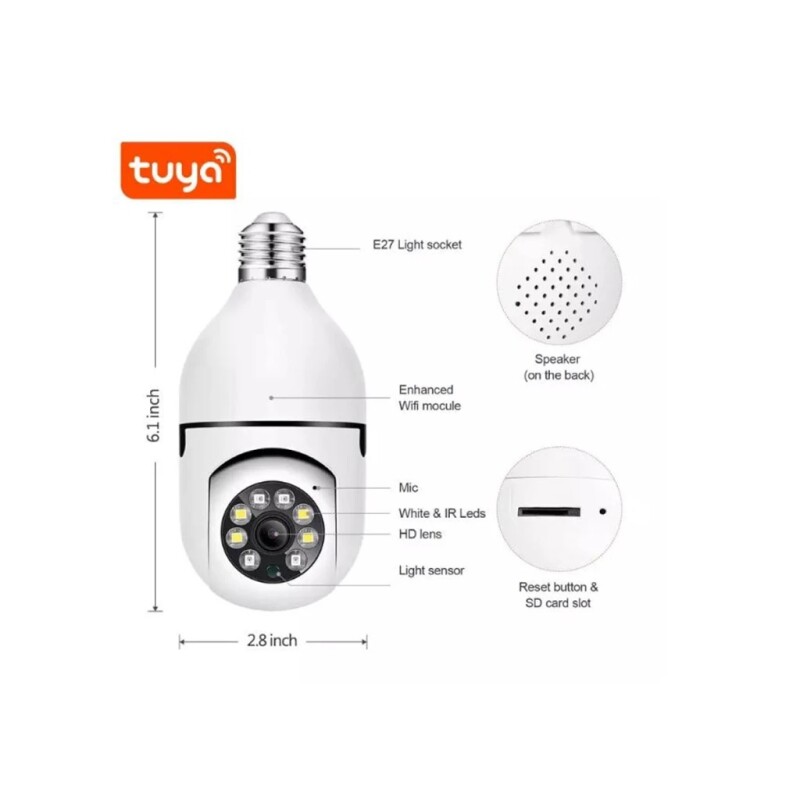 CAMARA DE SEGURIDAD TUYA SMART WIFI BULB CAM SM-F1/ IPC-600 CAMARA DE SEGURIDAD TUYA SMART WIFI BULB CAM SM-F1/ IPC-600