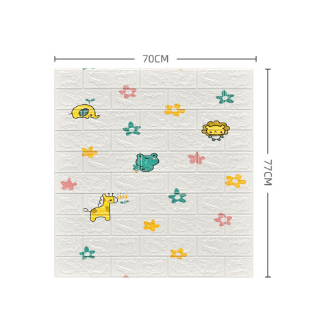 Set 12 Revestimiento 70x77 3D Infantil Adhesivo Pared Set 12 Revestimiento 70x77 3D Infantil Adhesivo Pared