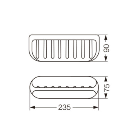 Jabonera Grande Blanca 90X235Mm Ferrum 000