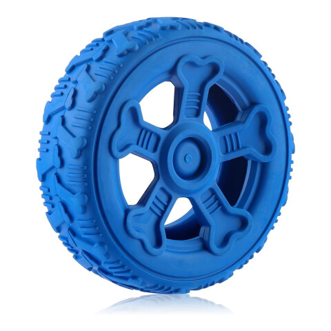 Juguete Perro Rueda Masticable Mordillo Mordedor Dental Variante Color Azul