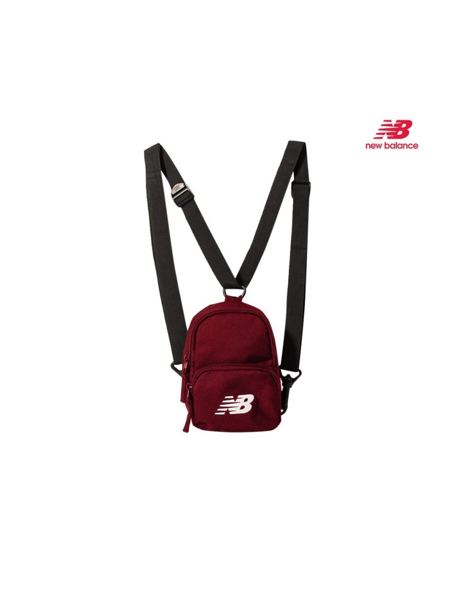 Cartera New Balance Bandolera Micro Shoulder - Bordó - Blanco 
