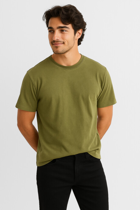 Remera Cappu Verde Oliva