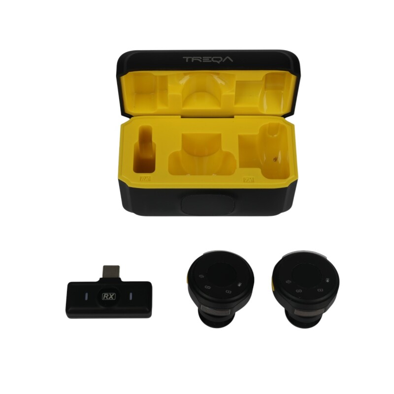 Micrófono inalámbrico solapero doble con estuche compatible Android y IOS Micrófono inalámbrico solapero doble con estuche compatible Android y IOS