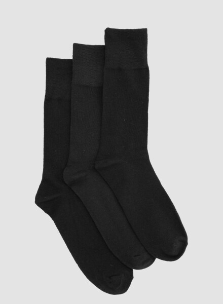 Pack x3 media lisa sujecion suave hombre Negro