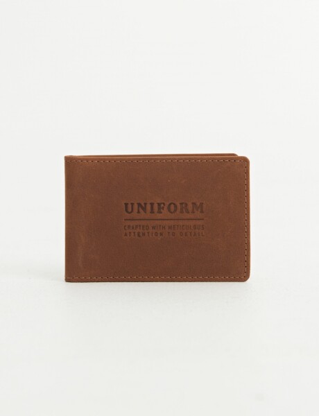 Tarjetero cuero Tostado