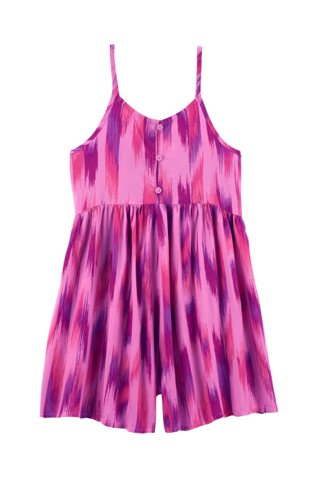 Monito corto de sarga Ecovero, estampado Sin color