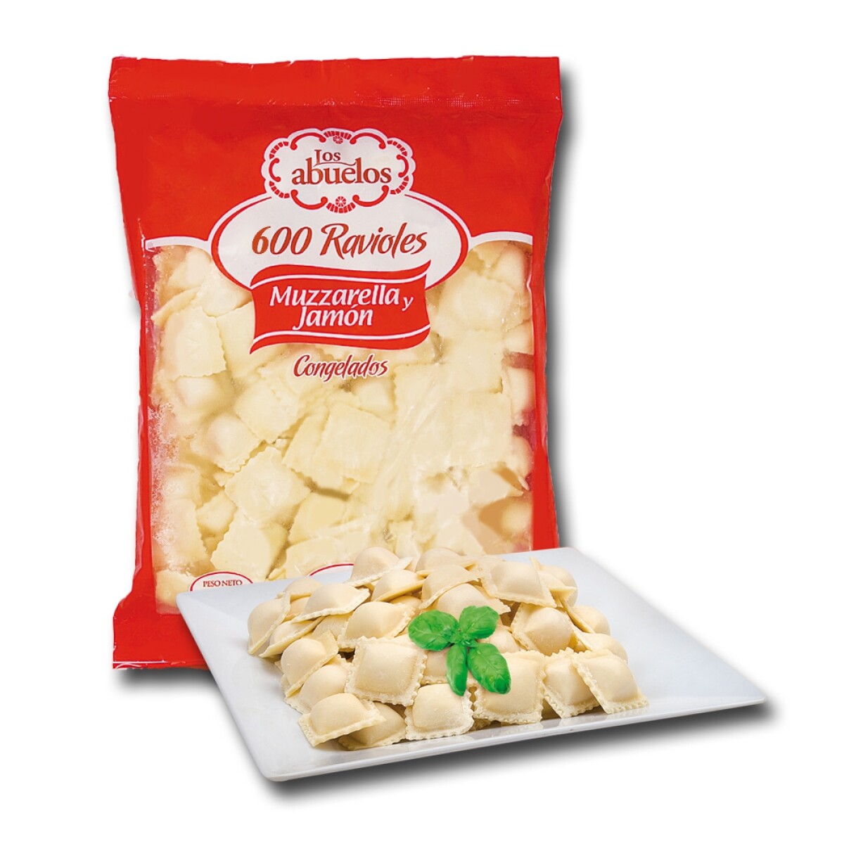 Ravioles De Jamon Y Muzza 600 Unid Los Abuelos 