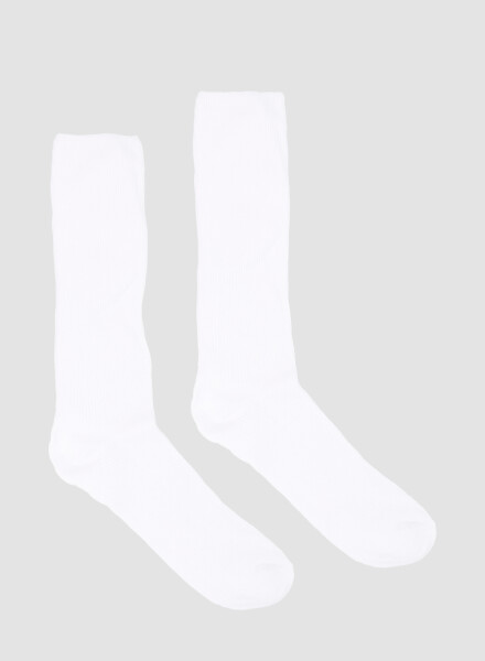 Medias lisas con puño especial que no aprieta Blanco