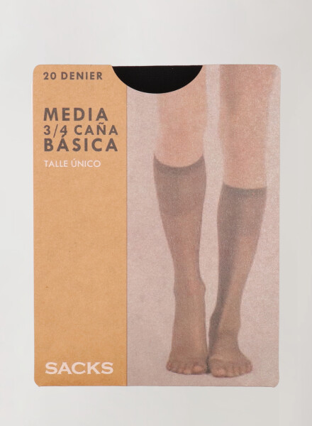 Medias 3/4 de lycra para pantalôn Negro