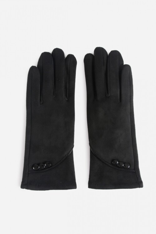 Guantes botones negro