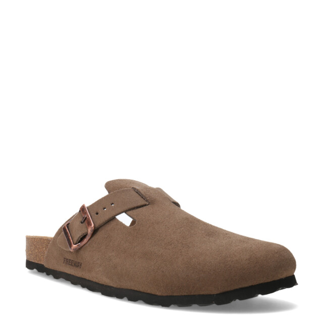 Sandalia de Hombre Freeway Zueco Casual 1 Hebilla Taupe