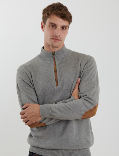 470996 SWEATER MEDIO CIERRE HARRINGTON LABEL Gris Medio