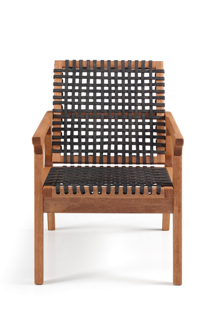 TRACO POLTRONA POLTRONA TRACO CUERDA NEGRA 58x72x83CM JATOBA