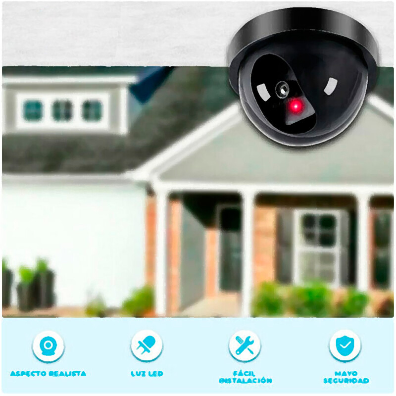 Cámara de seguridad falsa con luz led intermitente Cámara de seguridad falsa con luz led intermitente