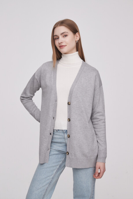 Cardigan Susul Gris Melange Medio
