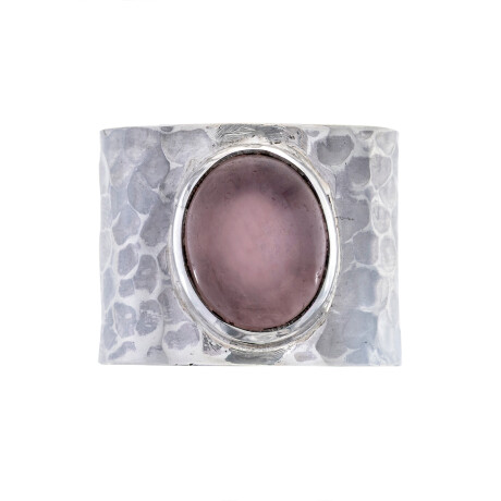Anillo de plata 925 martillado con cuarzo rosa. Anillo de plata 925 martillado con cuarzo rosa.