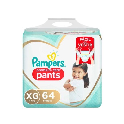 Pañales Pampers Premium Care Pants Talle Xg 64 Uds. Pañales Pampers Premium Care Pants Talle Xg 64 Uds.