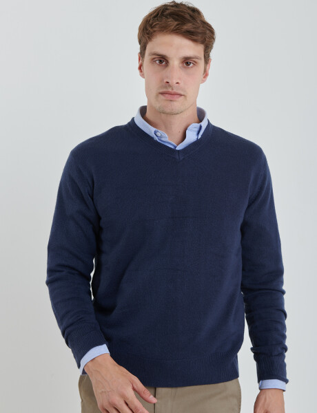 470313 SWEATER V HARRINGTON URBAN Azul Oscuro