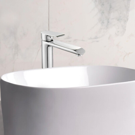 Griferia De Lavatorio Alto Linea Alassio Aqualia Cromo Apertura En Frio 000