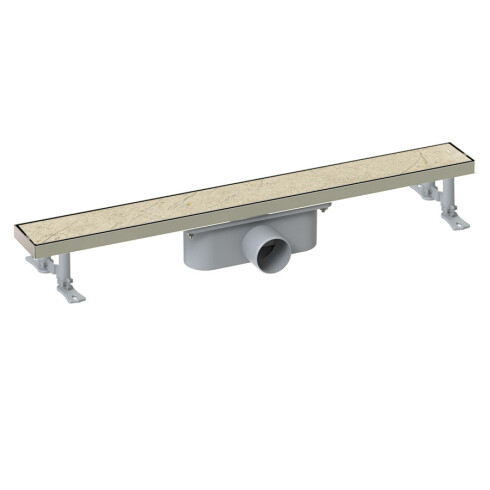 Desague Lineal Para Insertar Baldosa De 80Cm Salida Horiz 50Mm Acero Inoxidable 000