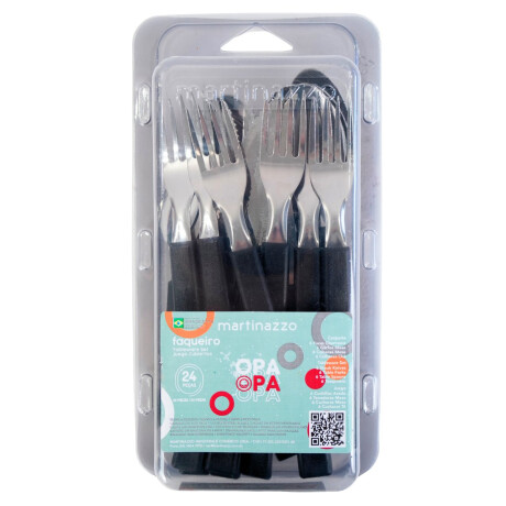 Juego de cubiertos negro x24 Juego de cubiertos negro x24